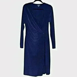 Lauren Ralph Lauren Sz 14 Wrap Dress‎ Corporate Classic Preppy Workwear